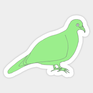 Line Pigeon Green Sticker